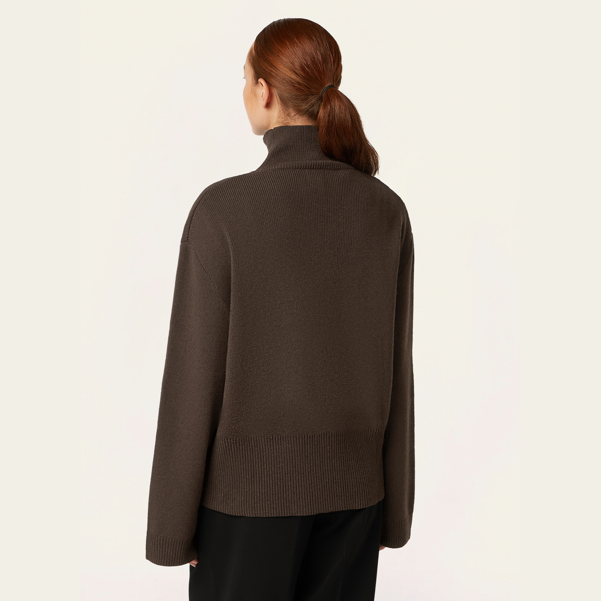 Heavy Seawool Turtleneck - Dark Brown