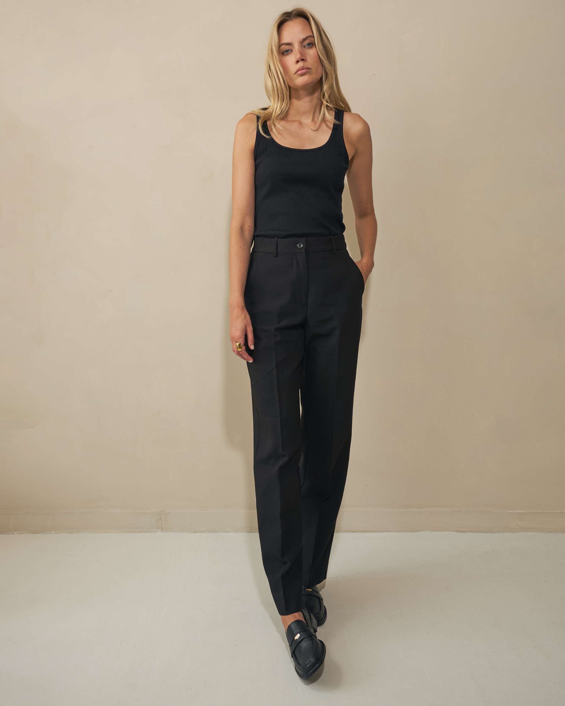 Straight pants - Black