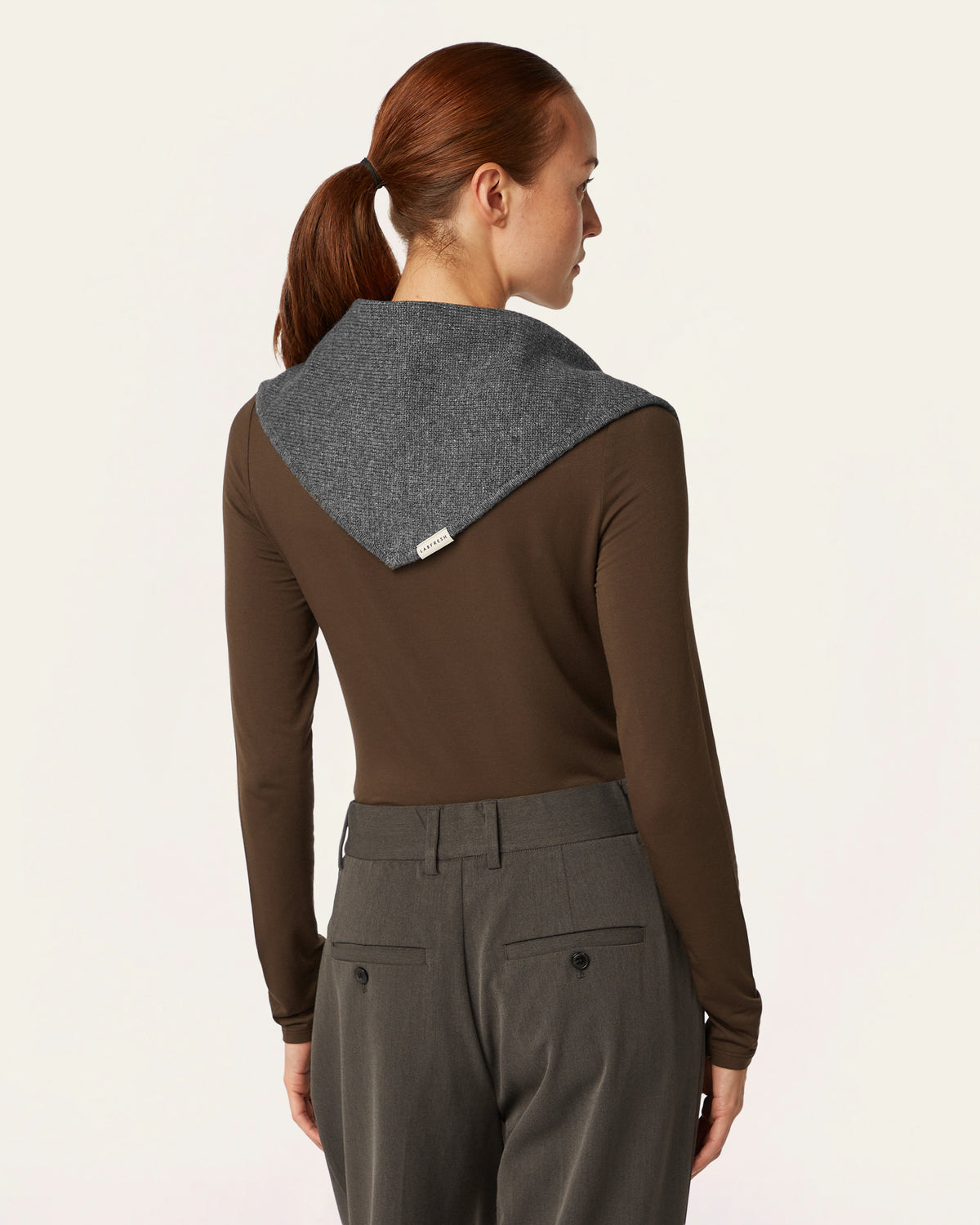 Heavy Seawool Triangle Scarf - Dark Grey