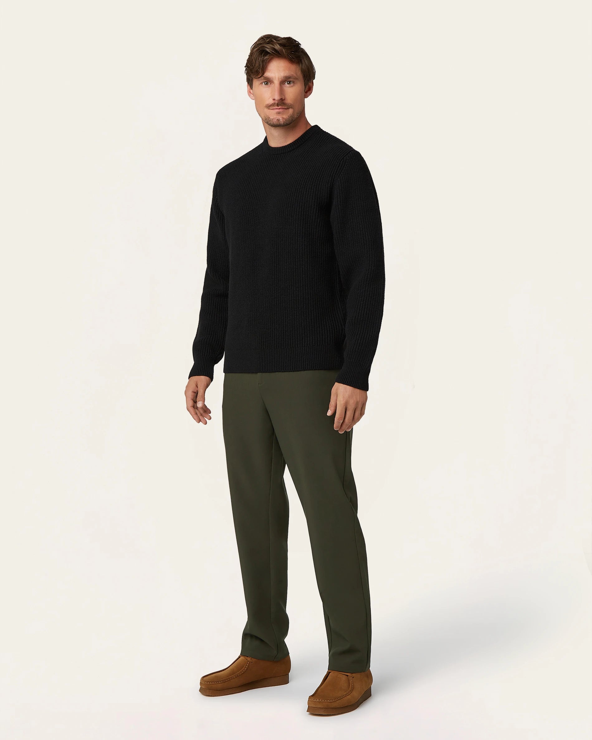 Heavy Seawool Crewneck Black