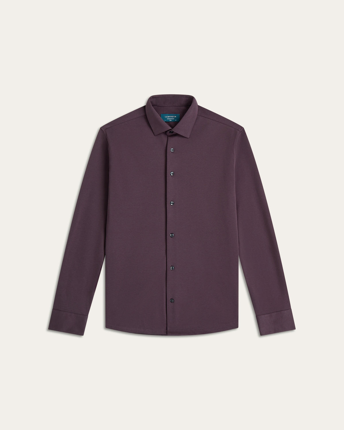 Knitted non-iron shirt Dark Plum