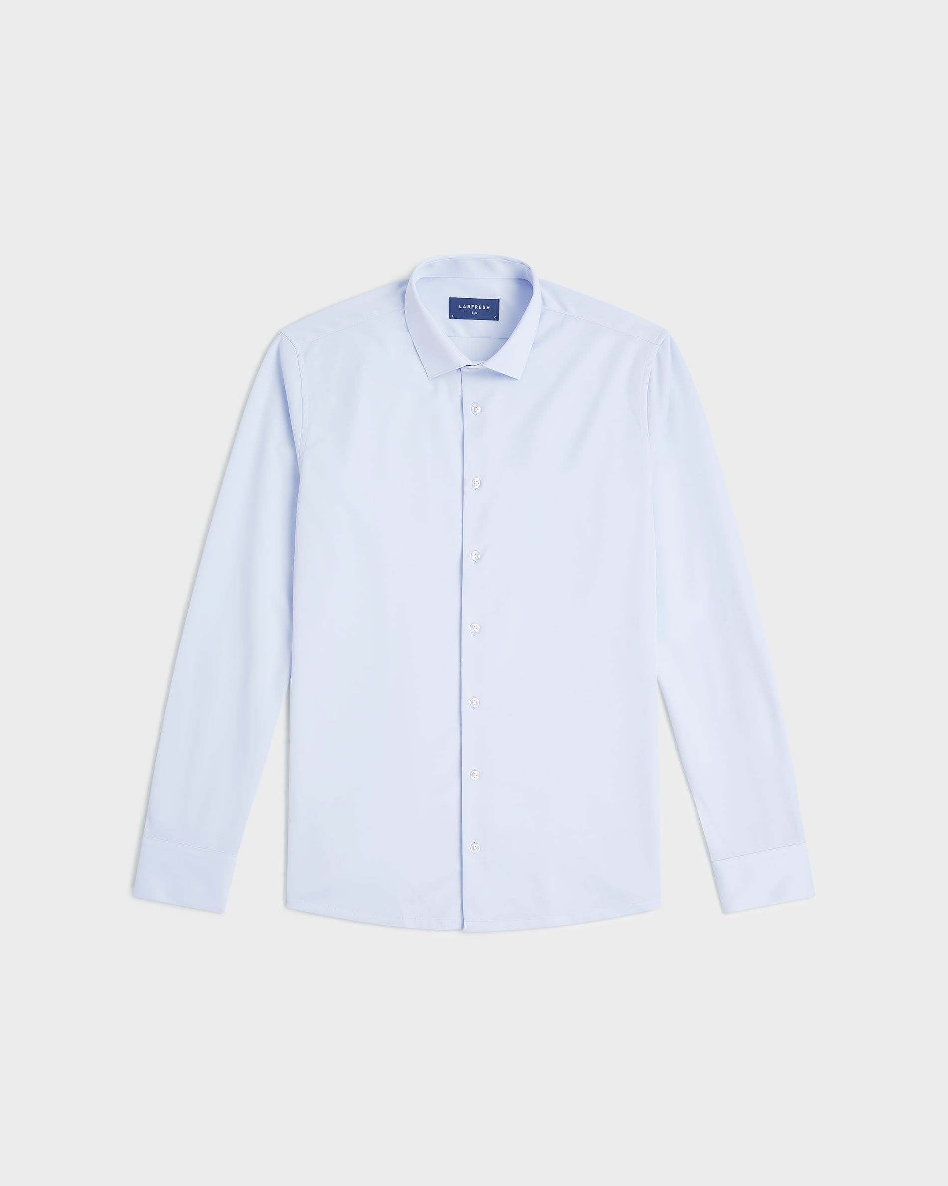Prior Tech: Non-iron stretch shirt light blue