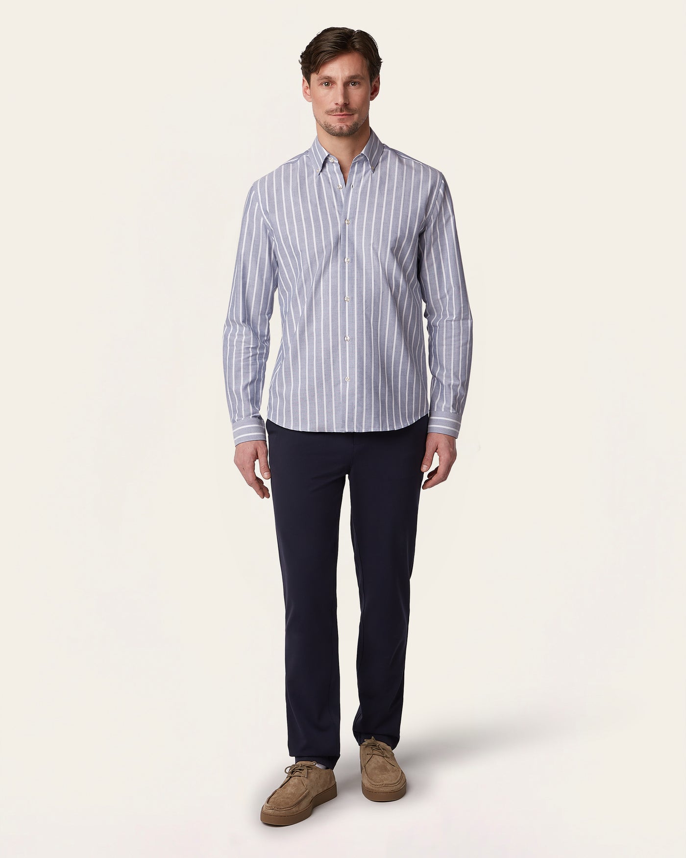 Oxford Shirt Teal / White Stripe