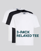 Relaxed T-shirt 3-pack bundle | White & Black