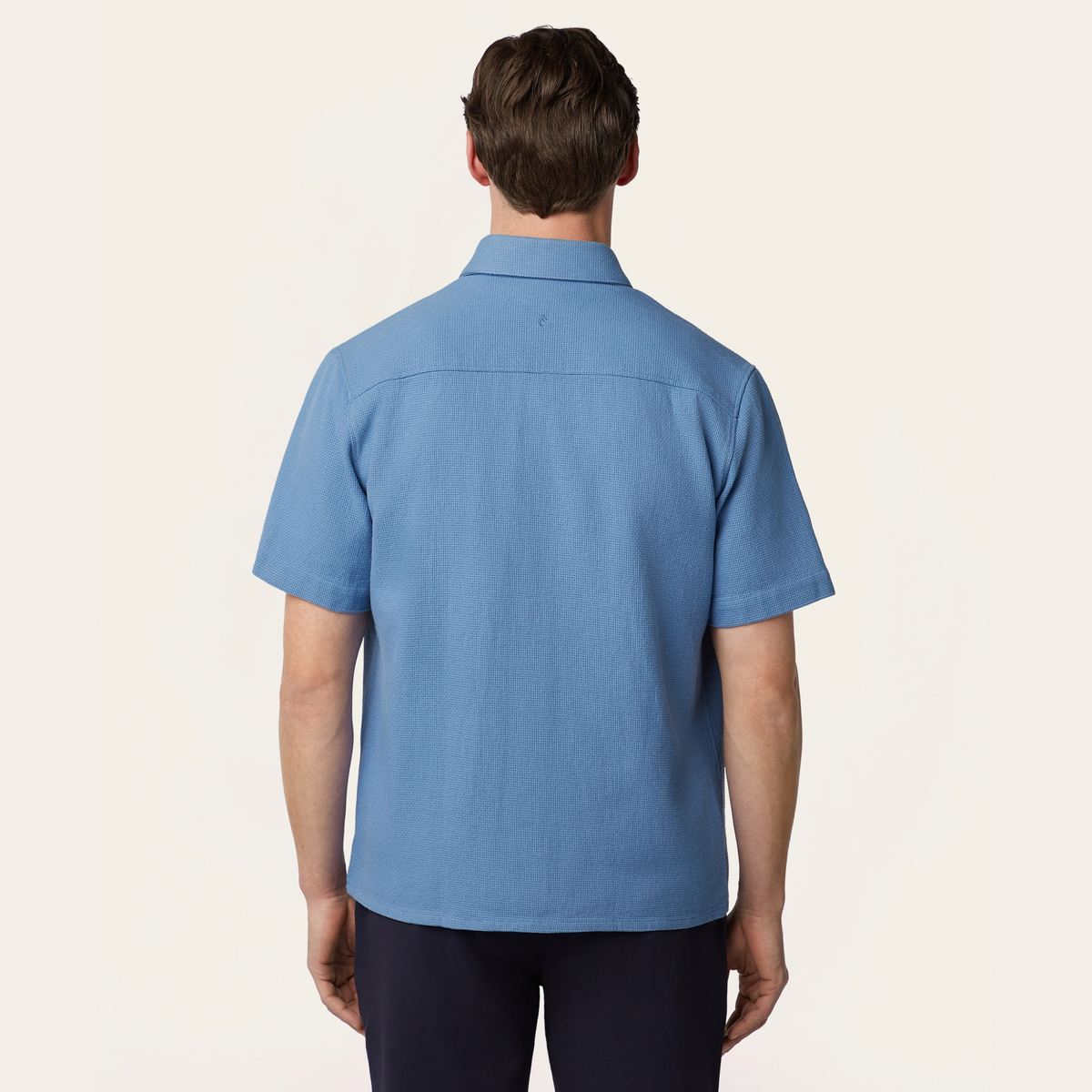 Short Sleeve Shirt Off White / Light Blue