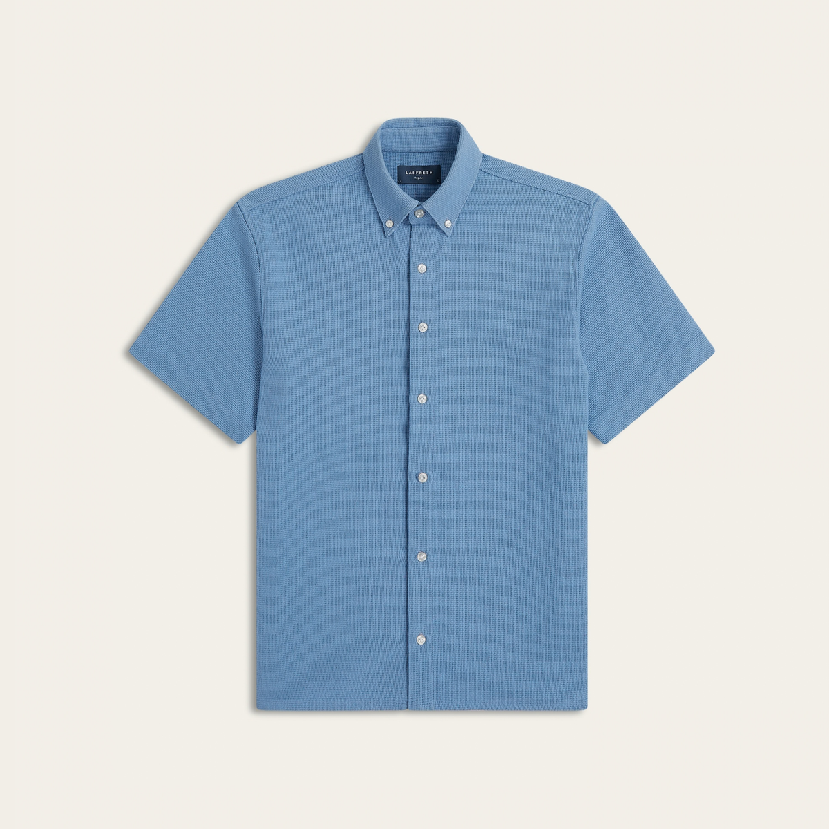 Short Sleeve Shirt Off White / Light Blue