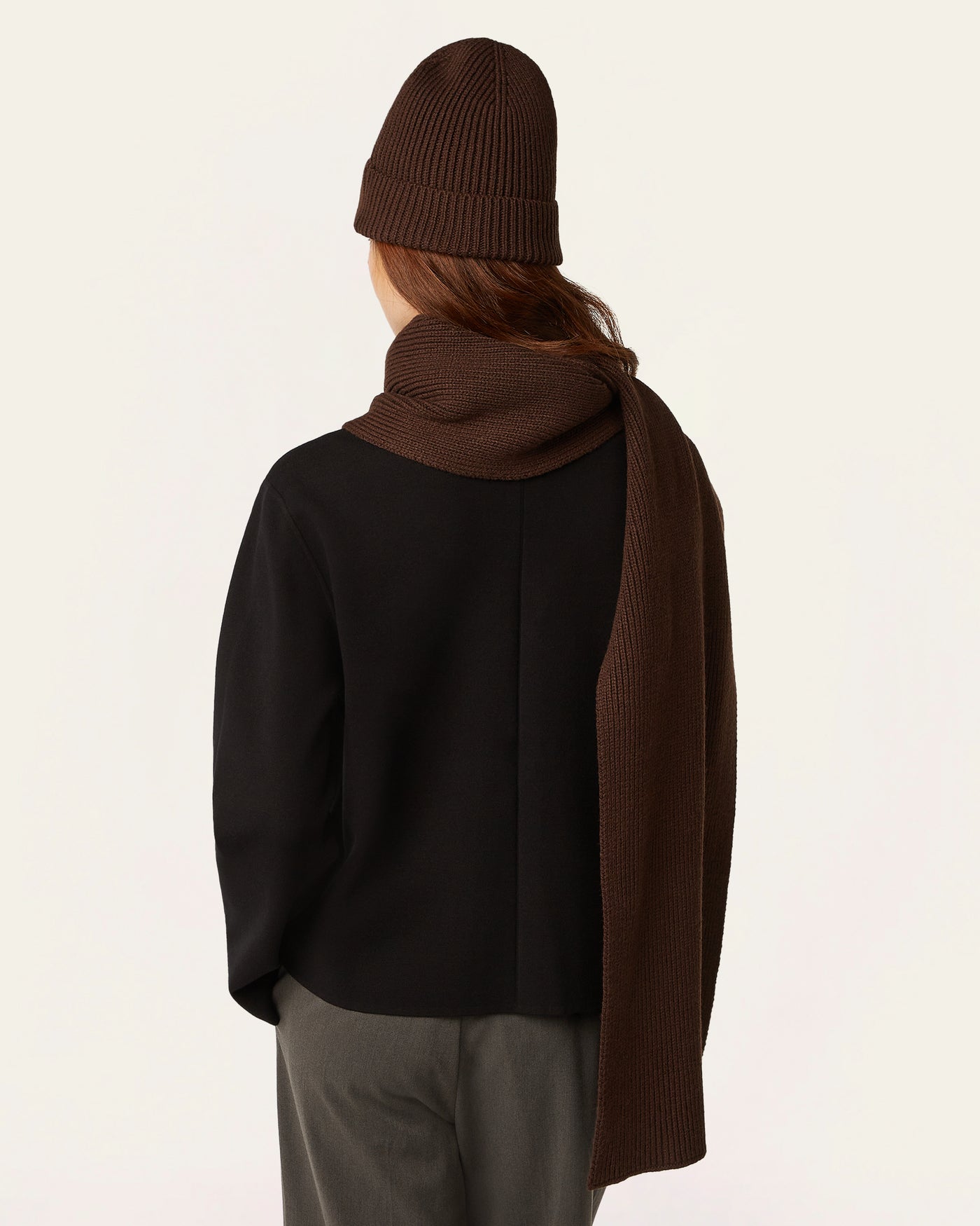Heavy Seawool Beanie - Dark Brown