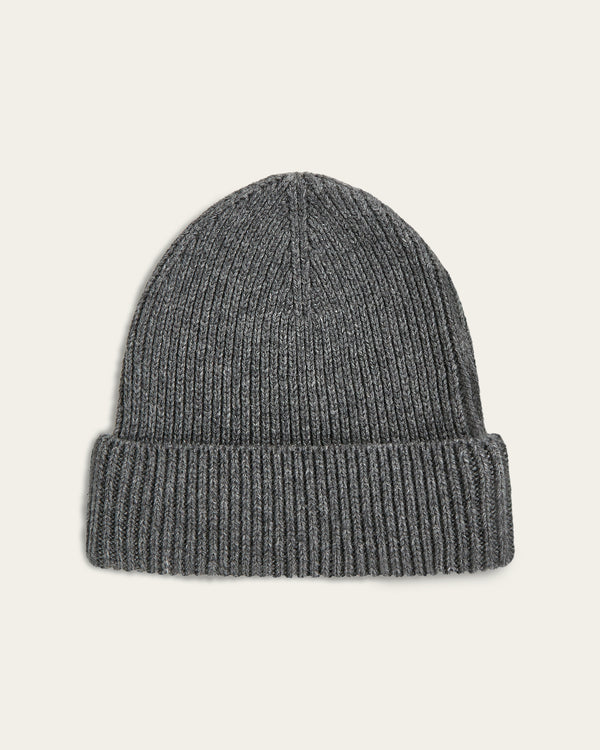 Heavy Seawool Beanie Dark Grey
