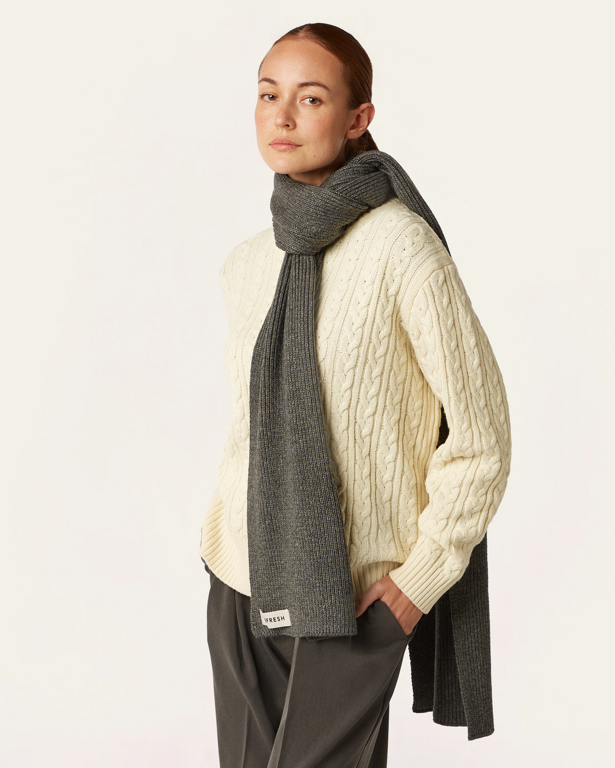 Heavy Seawool Scarf - Dark Grey
