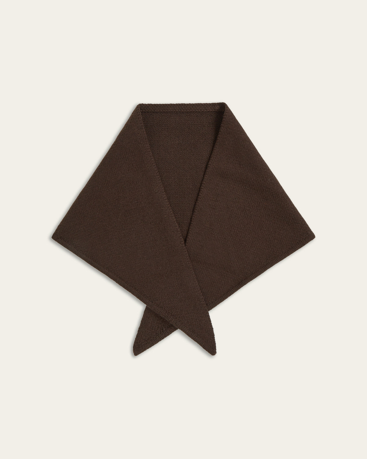 Heavy Seawool Triangle Scarf - Dark Brown