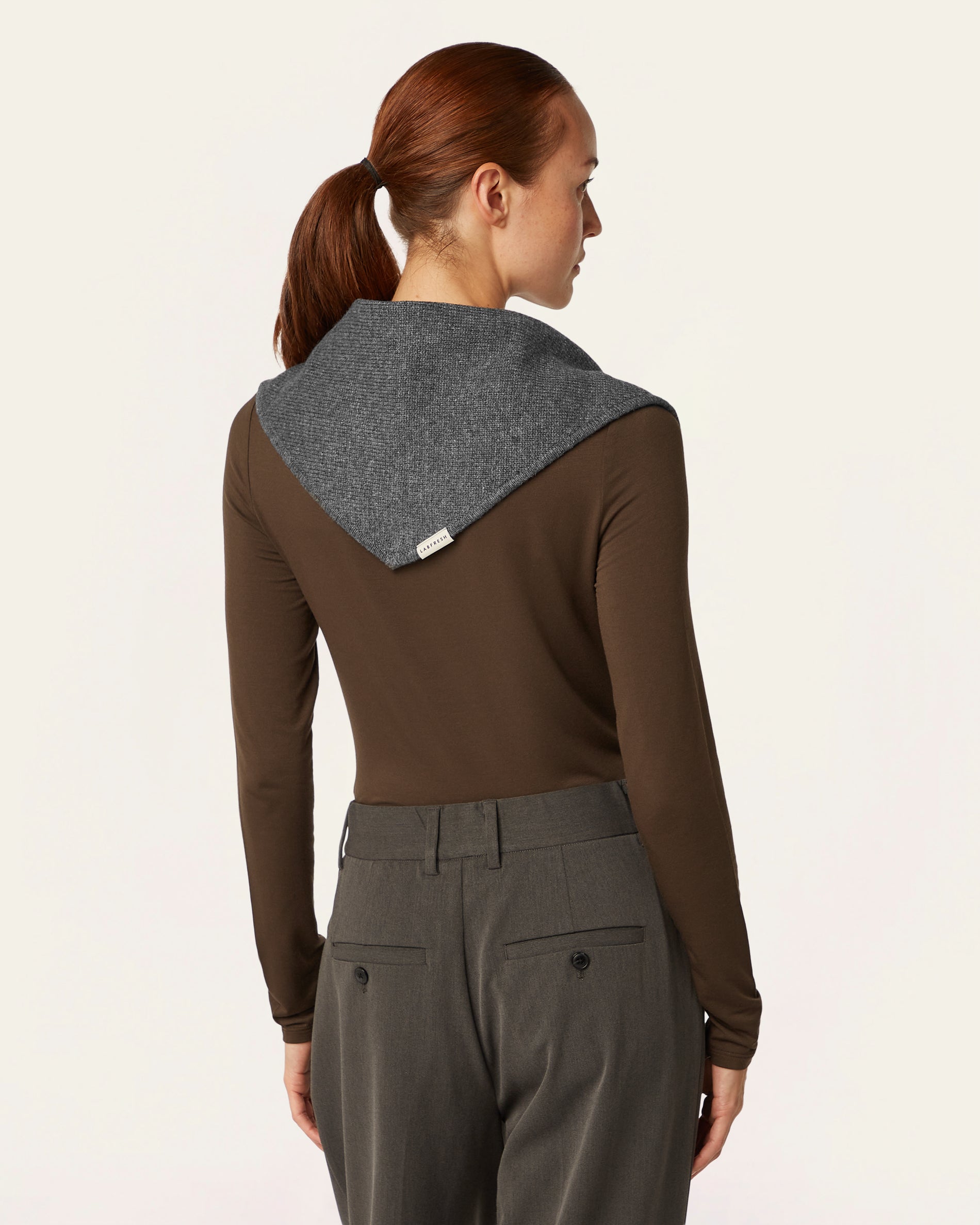 Heavy Seawool Triangle Scarf - Dark Grey