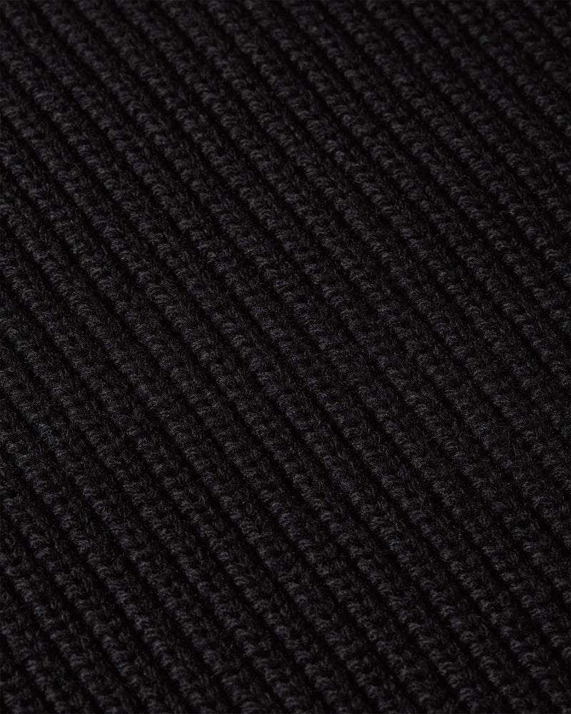 Heavy Seawool Half Zip Black