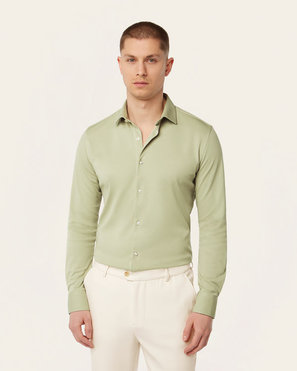 Knitted non-iron shirt Light Green