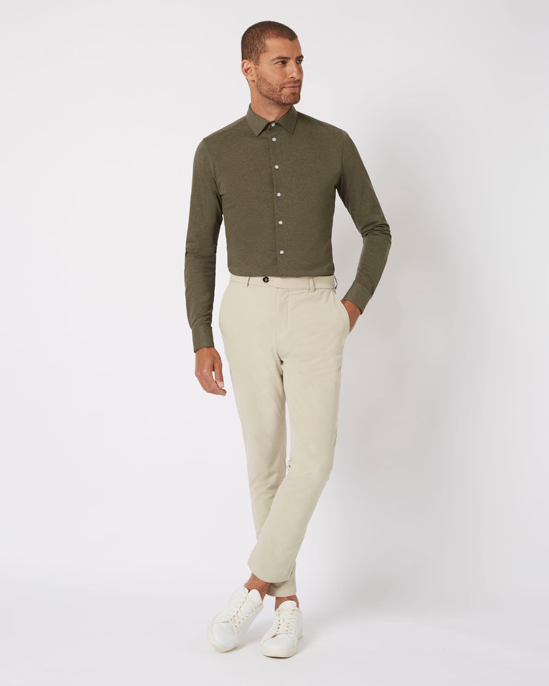 Knitted shirt olive