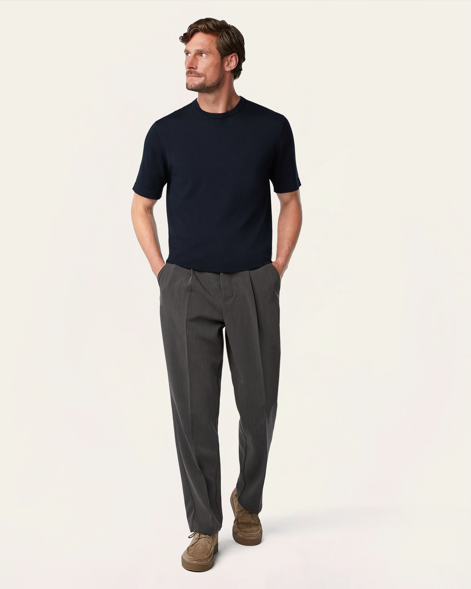 Knitted t-shirt Navy