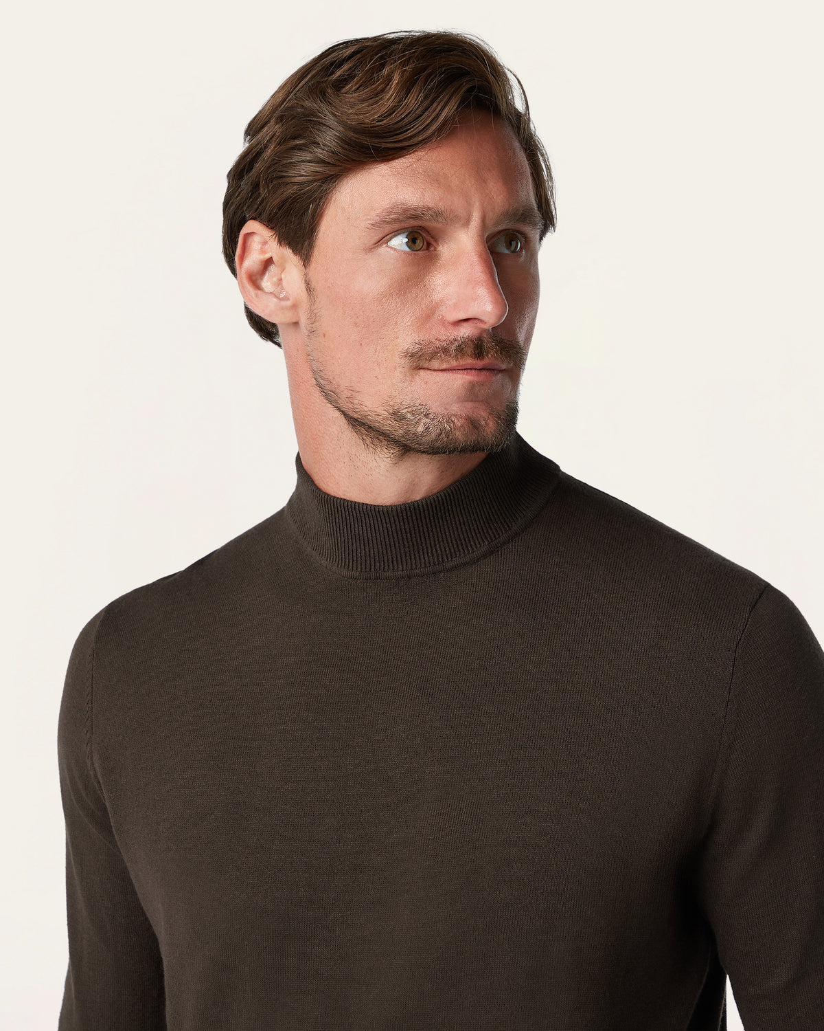 Seawool Mockneck Dark Brown