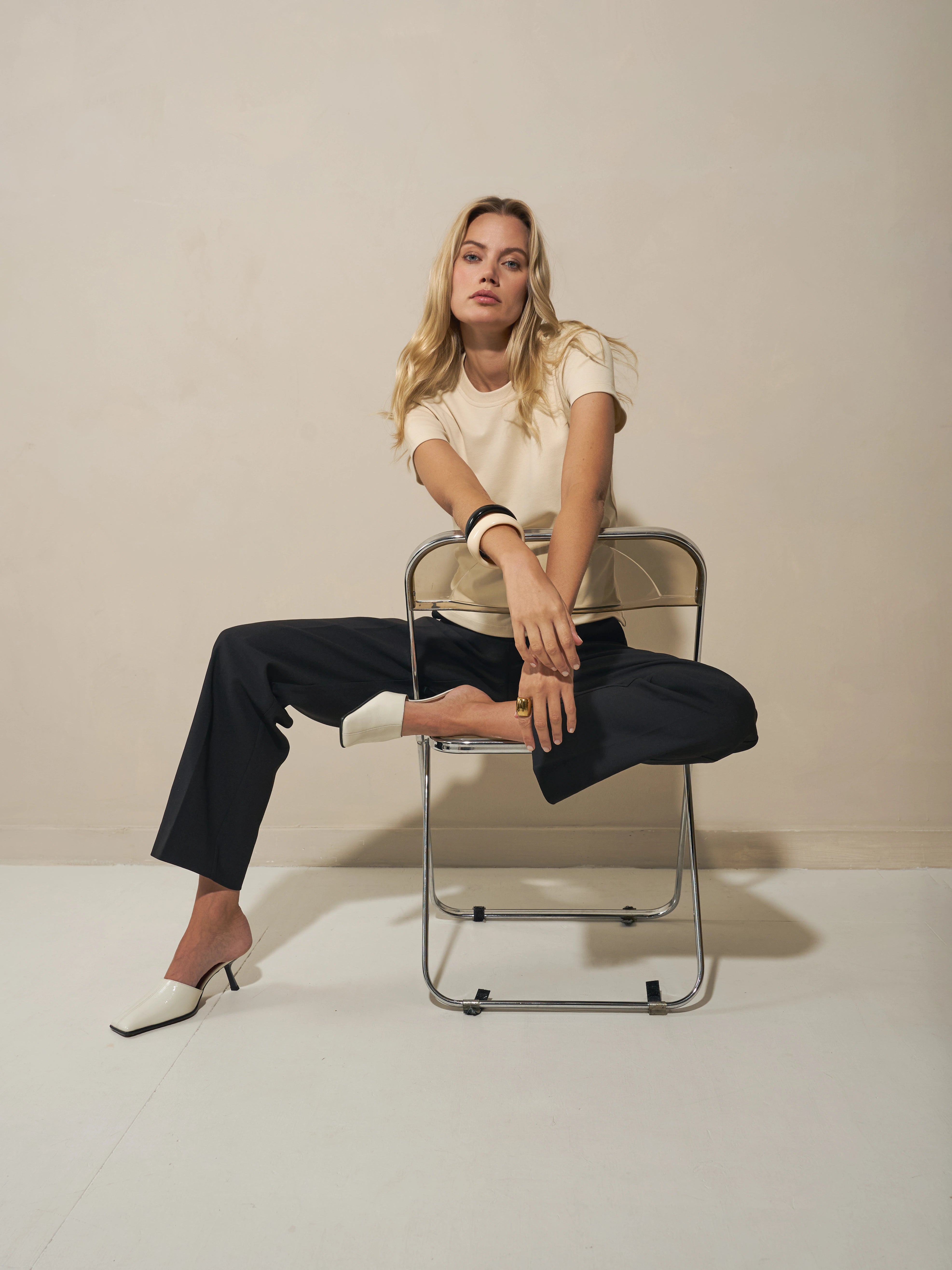 Slim T-shirt - Beige