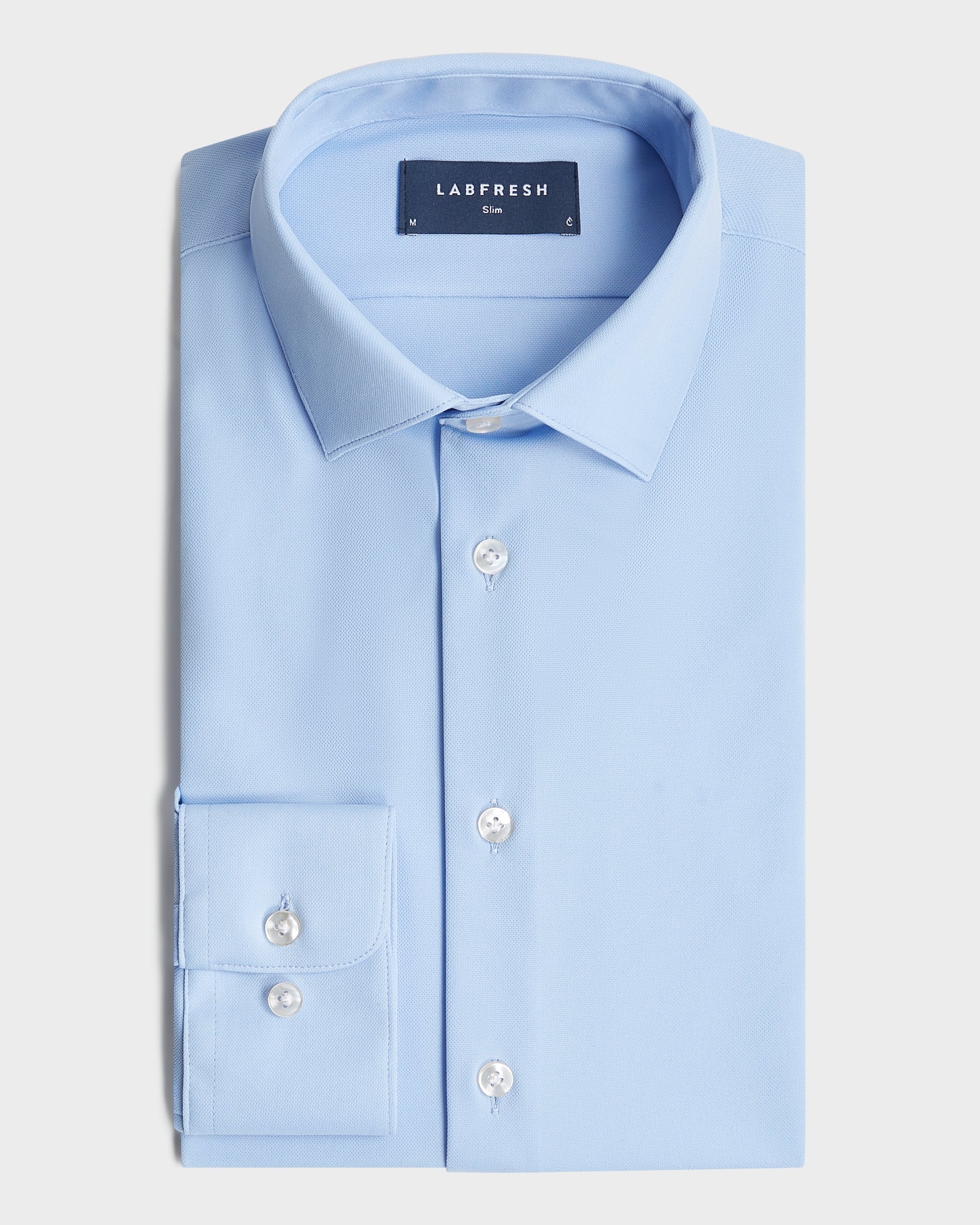 Prior Tech: Non-iron stretch shirt blue