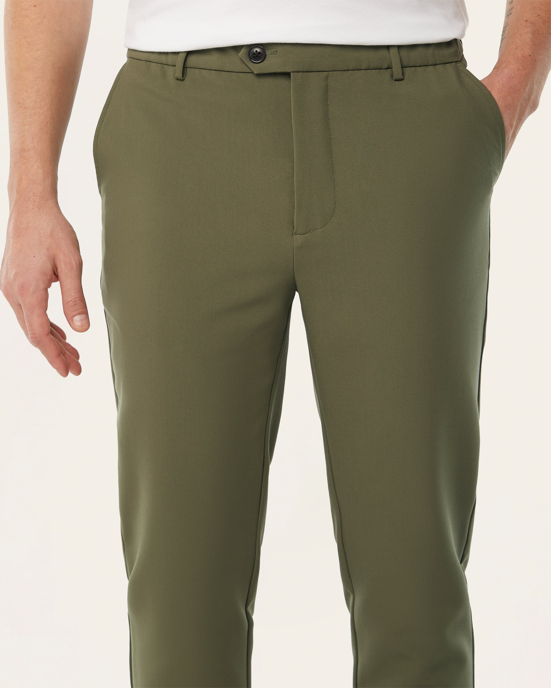 Olive Classic Trousers – Wrinkle Resistant | LABFRESH