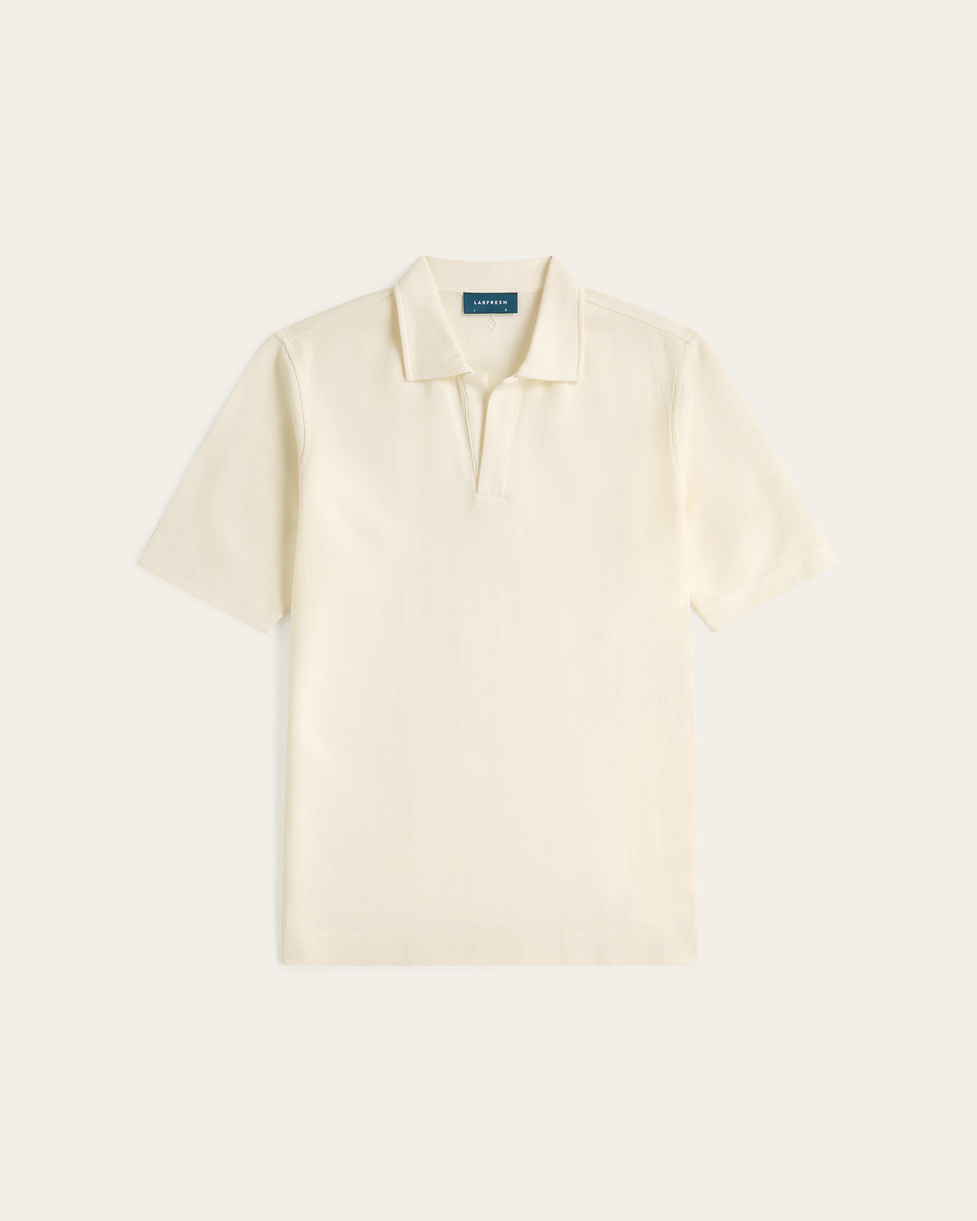 Off White Relaxed Fit Polo Shirt – Odour Resistant | LABFRESH