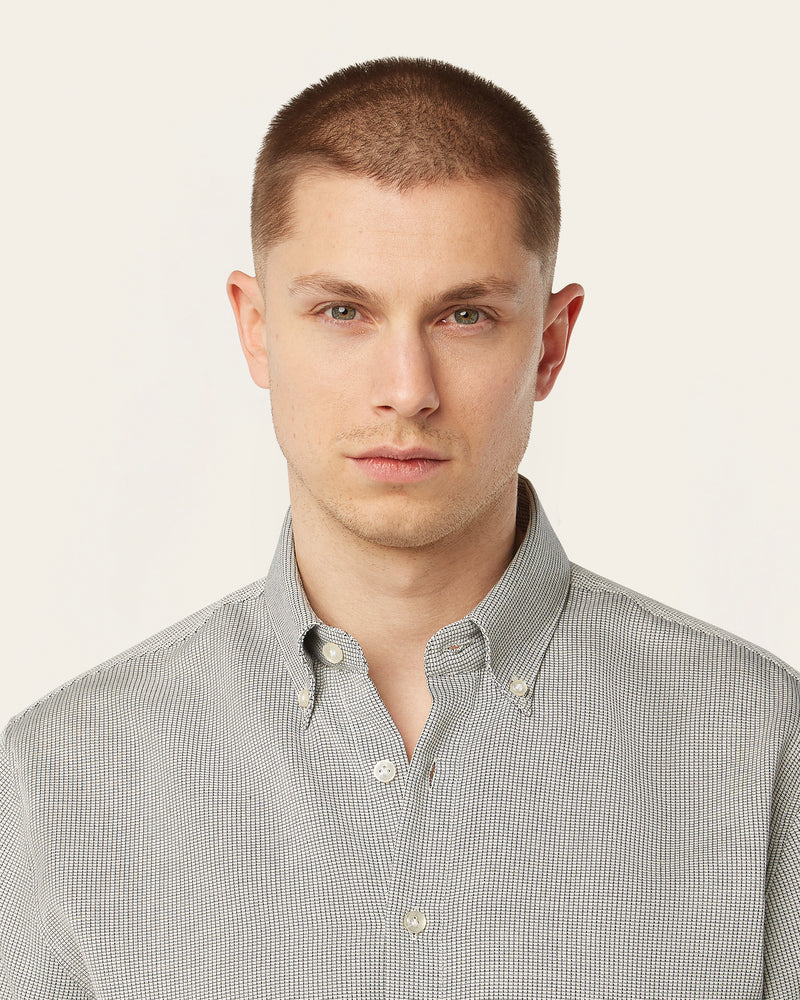 Short Sleeve Shirt Grey / Navy Check