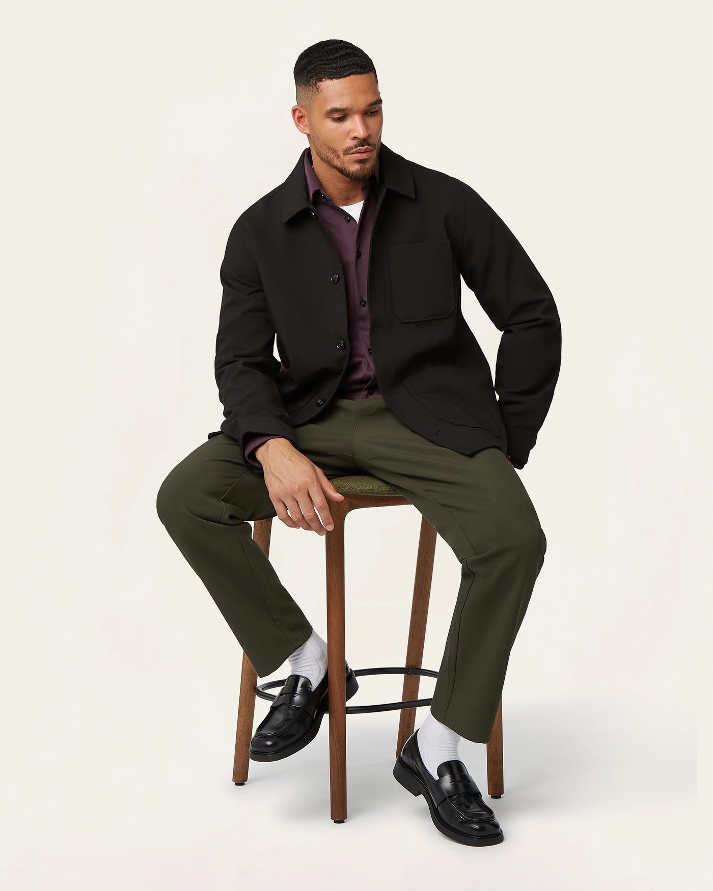 Straight Classic Pants Dark Green