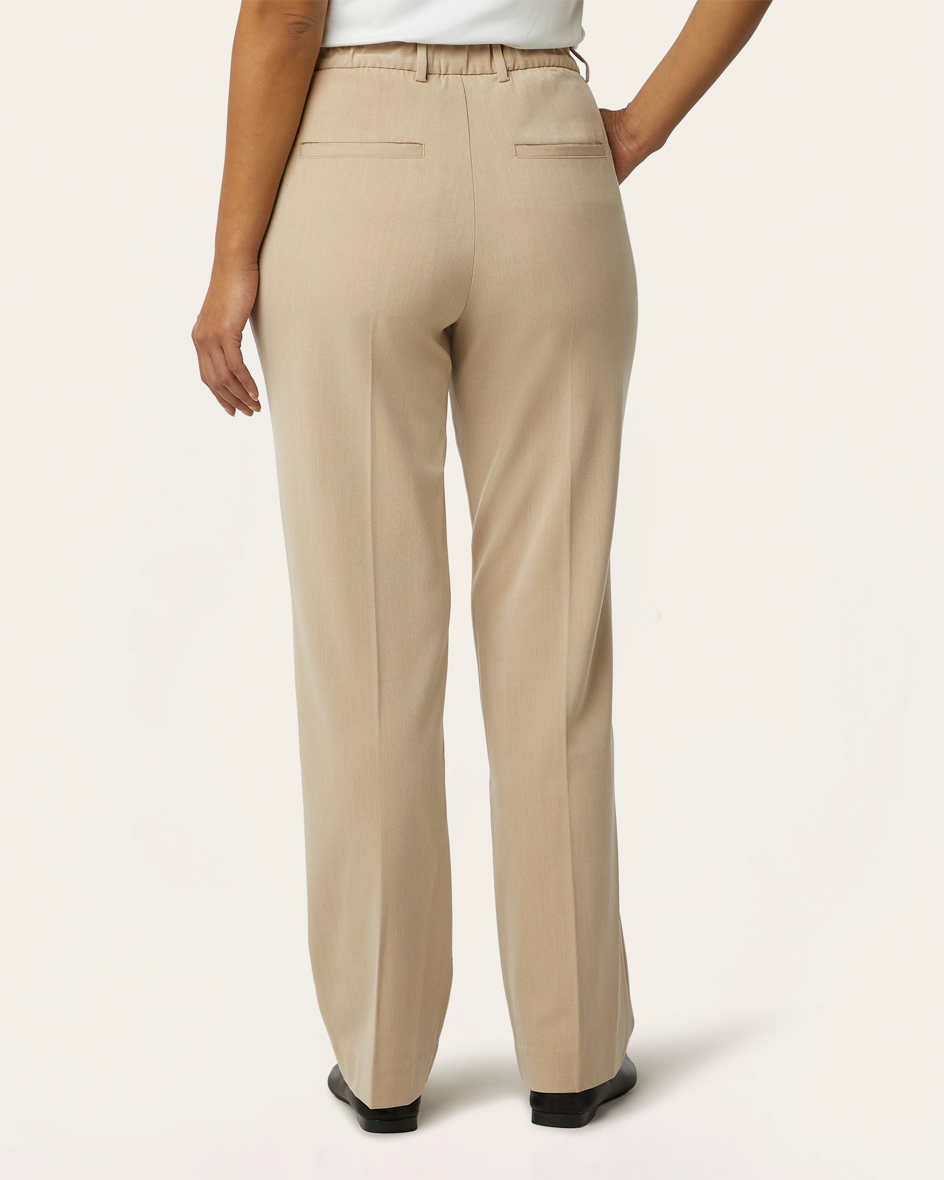 Straight Signature pants - Sand