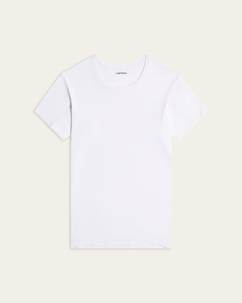 Crewneck sweat-proof undershirt white